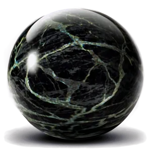 Black Marble Sphere PNG Iou