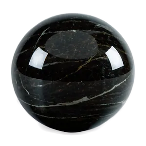 Black Marble Sphere PNG Jyw29