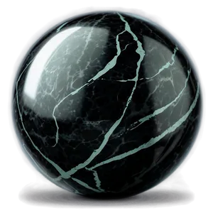 Black Marble Sphere PNG Tdn58