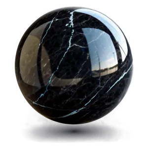 Black Marble Sphere PNG Woj3