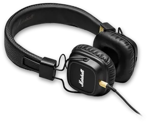 Black Marshall Headphones PNG image
