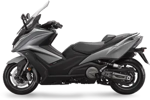 Black Maxi Scooter Profile View PNG image