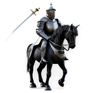 Black Medieval Horse Knight PNG 55 PNG