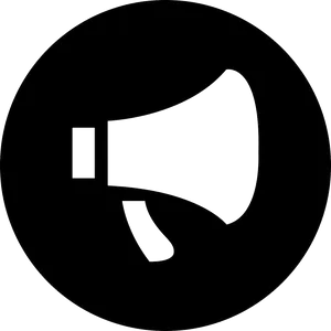 Black Megaphone Icon PNG