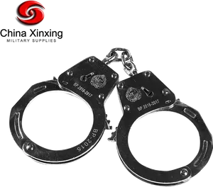 Black Metal Handcuffs Military Supplies PNG