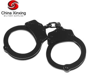 Black Metal Handcuffs Military Supplies PNG image