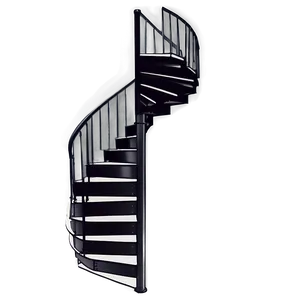 Black Metal Spiral Staircase Png 71 PNG image