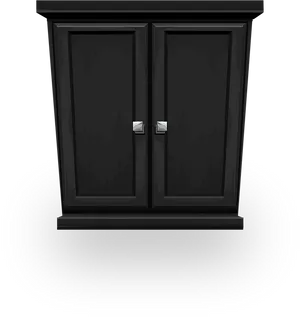 Black Modern Cupboard Closet Design PNG image