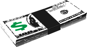 Black Money Stack Illustration