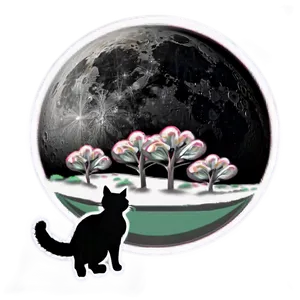 Black Moon And Cat Png 06252024 PNG image