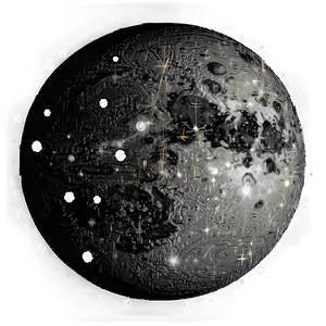 Black Moon And Constellations PNG Wkl65 PNG