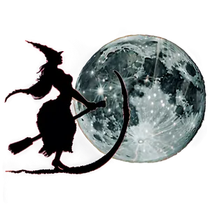 Black Moon And Witch PNG 06252024 PNG