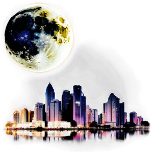 Black Moon Over City PNG 5 PNG