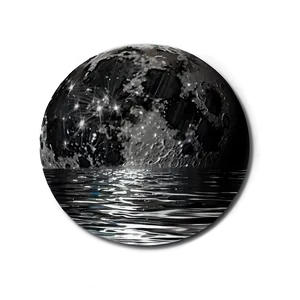 Black Moon Over Water PNG 2 PNG