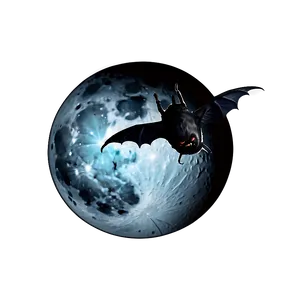 Black Moon With Bats PNG 18 PNG