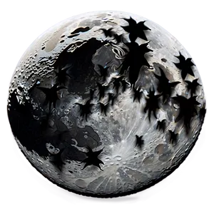 Black Moon With Bats PNG Cbg54 PNG