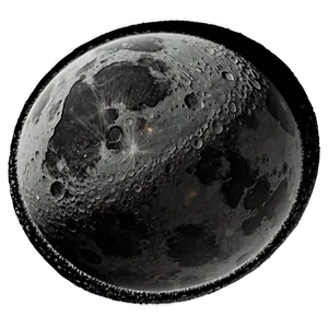 Black Moon With Halo PNG Skp