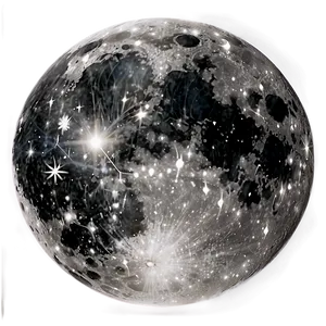 Black Moon With Stars Background PNG Avp74 PNG