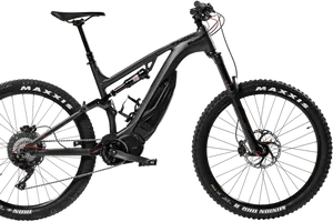 Black Mountain Bike Electric Model PNG image