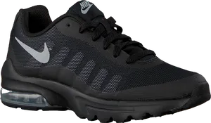 Black Nike Air Max Running Shoe PNG image