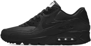 Black Nike Air Max90 Sneaker PNG image