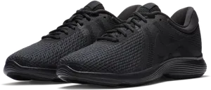Black Nike Running Shoes PNG image
