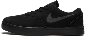 Black Nike Sneaker Side View PNG image