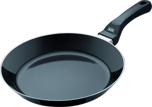 Black Nonstick Frying Pan PNG image