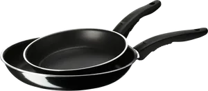 Black Nonstick Frying Pans PNG image