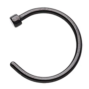 Black Nose Ring Jewelry PNG image
