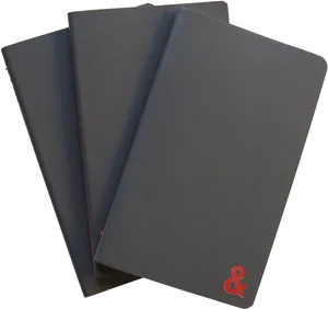 Black Notebookswith Red Accents PNG image