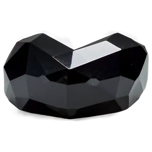 Black Obsidian Faceted Jewel PNG 06272024
