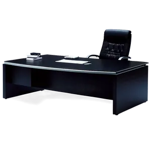 Black Office Desk Png 06122024 PNG image