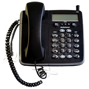 Black Office Telephone PNG Vpa