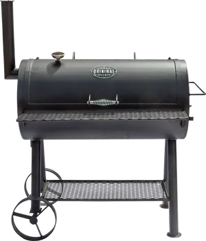 Black Offset Smoker Grill PNG