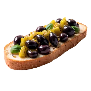 Black Olive Bruschetta PNG Wmg16 PNG