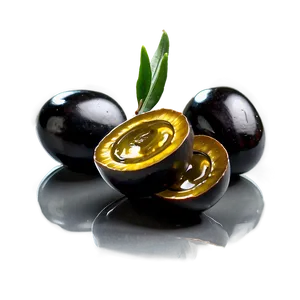 Black Olive Slice PNG 05242024