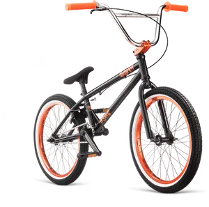 Black Orange B M X Bike PNG image
