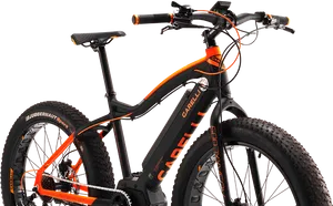 Black Orange Fat Tire Bike