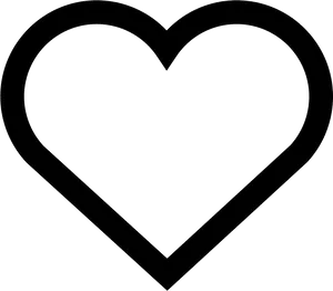 Black Outline Heart Icon PNG