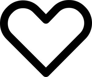 Black Outline Heart Icon PNG image