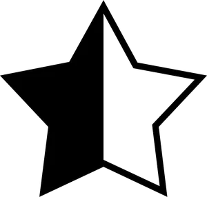 Black Outline Star Shape PNG image