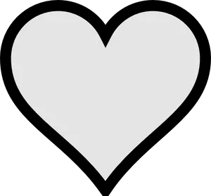 Black Outline Transparent Background Heart