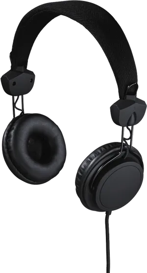 Black Over Ear Headphones PNG image