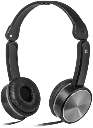 Black Over Ear Headphones Isolated PNG