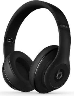 Black Over Ear Headphones PNG