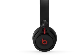 Black Over Ear Headphones PNG image