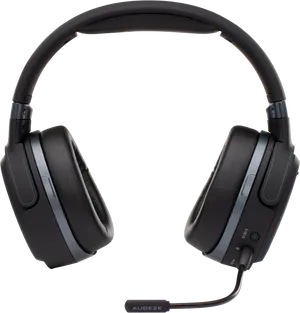 Black Over Ear Headphoneswith Microphone PNG image