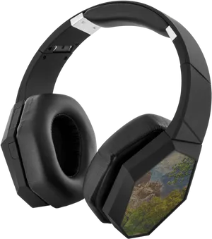 Black Over Ear Headset PNG