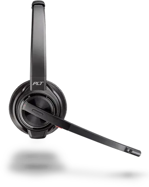 Black Over Ear Headsetwith Microphone PNG image